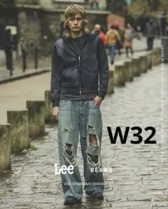 Lee × BEAMS 別注 クラッシュバギーデニムパンツ 32 - メルカリ
