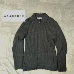 【希少】ABAHOUSE ブラック　ニット　カーディガン サイズ2