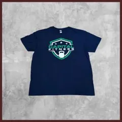 US古着 GILDAN ギルダン プリント Tシャツ 半袖 ネイビー XLサイズ