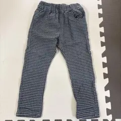 グレー系チェック柄微起毛パンツ 80