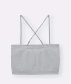 お得！2WAYバンドゥ グレー+クロップドホルターネックタンクトップ