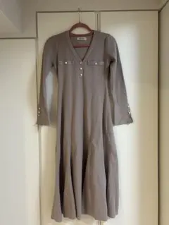 COCO DEAL リブ編み Vネック ワンピース サイズ36