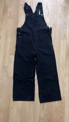 オーバーオール 黒 GU