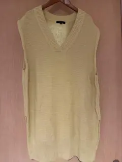 COMME CA ISM ニットベスト ベージュ