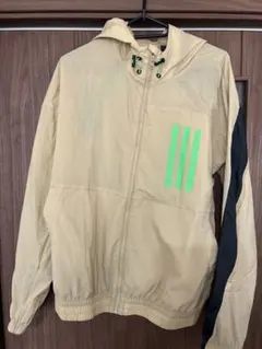 adidas ウィンドブレーカー ベージュ/黒/緑