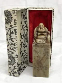 B 布袋尊 彫刻 寿山石 篆刻 印材 書道 骨董品