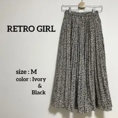 レトロガール プリーツスカート ダルメシアン レオパード