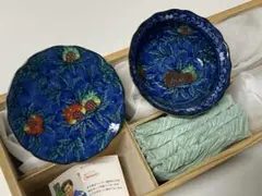 やまと窯　皿鉢揃　木箱入　未使用　大和窯　小皿　小鉢各5枚セットのサムネイル