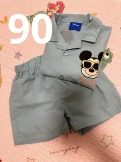 ミッキーマウス 半袖シャツ　ショートパンツ　90cm セットアップ