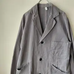 ユーロヴィンテージ 70s-80s ドイツ ワークコート アトリエコート 青系