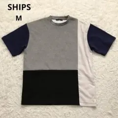 SHIPS シップス 半袖カットソー Tシャツ メンズ　M グレー　ネイビー