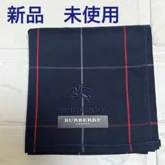 BURBERRY チェック柄 ハンカチ　ネイビー
