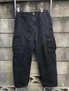 ブラックカーゴパンツ ウエストゴム