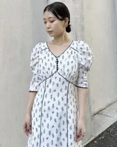 美品 snidel バリエプリントワンピース