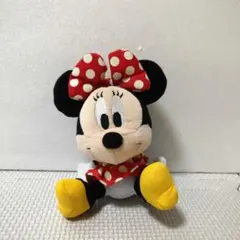 ディズニーリゾート ミニー ぬいぐるみバッジ マスコット キーホルダー 水玉