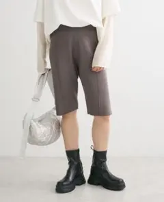 ロンハーマン　ＡＮＤＳＥＡＲＣＨ　ニットハーフパンツ　　　グレー　バイカーパンツのサムネイル