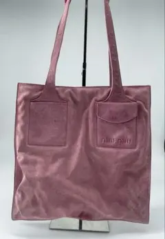 miumiu アーカイブ　ピンク スエード トートバッグ ショルダ　y2kのサムネイル
