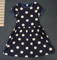 PETIT BATEAU ドット柄 半袖ワンピース 140cm