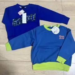 新品 男の子 110 トレーナー ネイビー 青 長袖 キッズ 子供服のサムネイル
