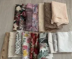 パッチワーク用 ピンク、ベージュ系 はぎれ 18種類 まとめ売り