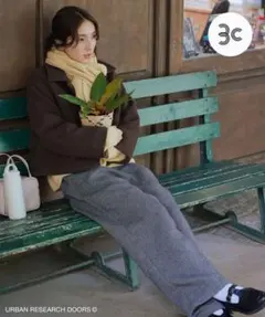 URBAN RESEARCH DOORS グレー ワイドパンツ