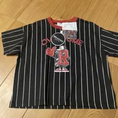 ルルモーメント RRmoment 半袖 Tシャツ ストライプ 黒 100