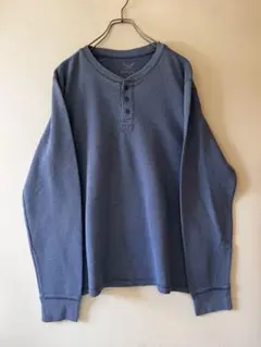 No.5225 Faded Glory ワッフル ヘンリーネック 長袖 L