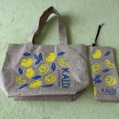 KALDI レモン柄 エコバッグ セット