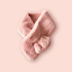 ピンク　あったかふわふわマフラー キッズ