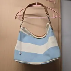 ボーダー柄 キャンバス ショルダーバッグのサムネイル