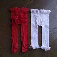 ♥️ベビー用.タイツとスパッツ.2足セット.サイズ75cm.訳あり中古品♥️