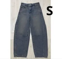 GU バレルレッグジーンズ（67 BLUE） S