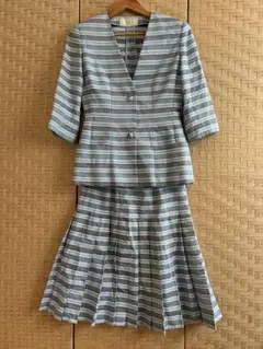 銀座マギー　セットアップ　ボーダー　ブルー系　11号サイズ