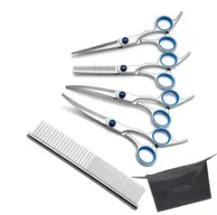 トリミングシザー　犬猫用 トリミング　ペットハサミ トリマー カット 6点