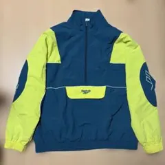 Reebok ナイロンジャケット ハーフジップ　イエローグリーン