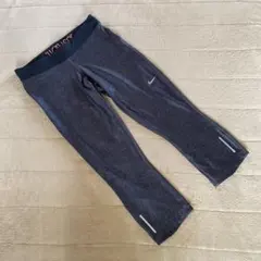 ナイキNike 黒ダークグレー レギンス7部丈 サイズM