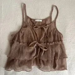 FREAK'S STORE フリルビスチェ ブラウン