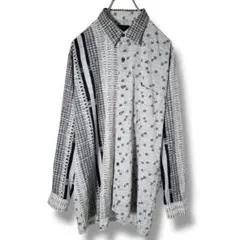 長袖シャツ　Lサイズ　メンズ　総柄　日本製