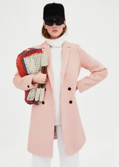 新品☆ZARA ザラ ロングコート アウター ピンク M