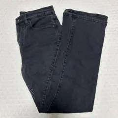 UNIQLO ユニクロ スリムフレアジーンズ 25インチ 黒