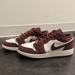 NIKE エアジョーダン1 LOW GS ナイトマルーン 中古