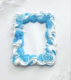 ホイップデコ　B8硬質トレカケース　白　アクアマリン　ミックス　ハート