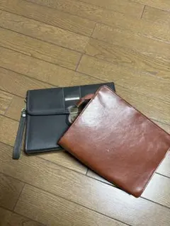 レザー クラッチバッグ 2点セット