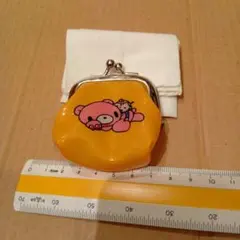 GLOOMY がま口 ビニール　ミニポーチ イエロー