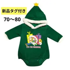 新品 タグ付き 70 80 トイストーリー クリスマス ロンパース サンタ
