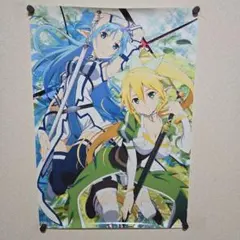 電撃屋期間限定生産 特典 シノン&リーファ B2タペストリー SAO - メルカリ