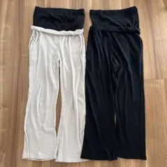 マタニティ リブパンツ 2点セット Mサイズ　mamaraku
