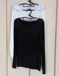無印良品 婦人 なめらかシアークルーネック長袖Ｔシャツ２枚