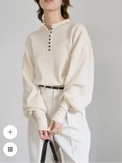 【最終値下げ】select MOCA サーマルヘンリーネックビッグロンT