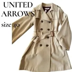 ARROWS アローズ ウール トレンチコート ベージュ　ドルマンスリーブ